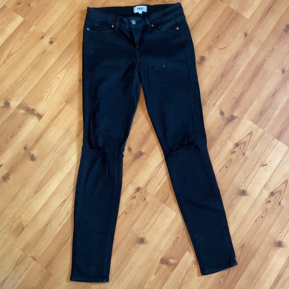 Paige | Black Skinny Jeans - Picture 3 of 5